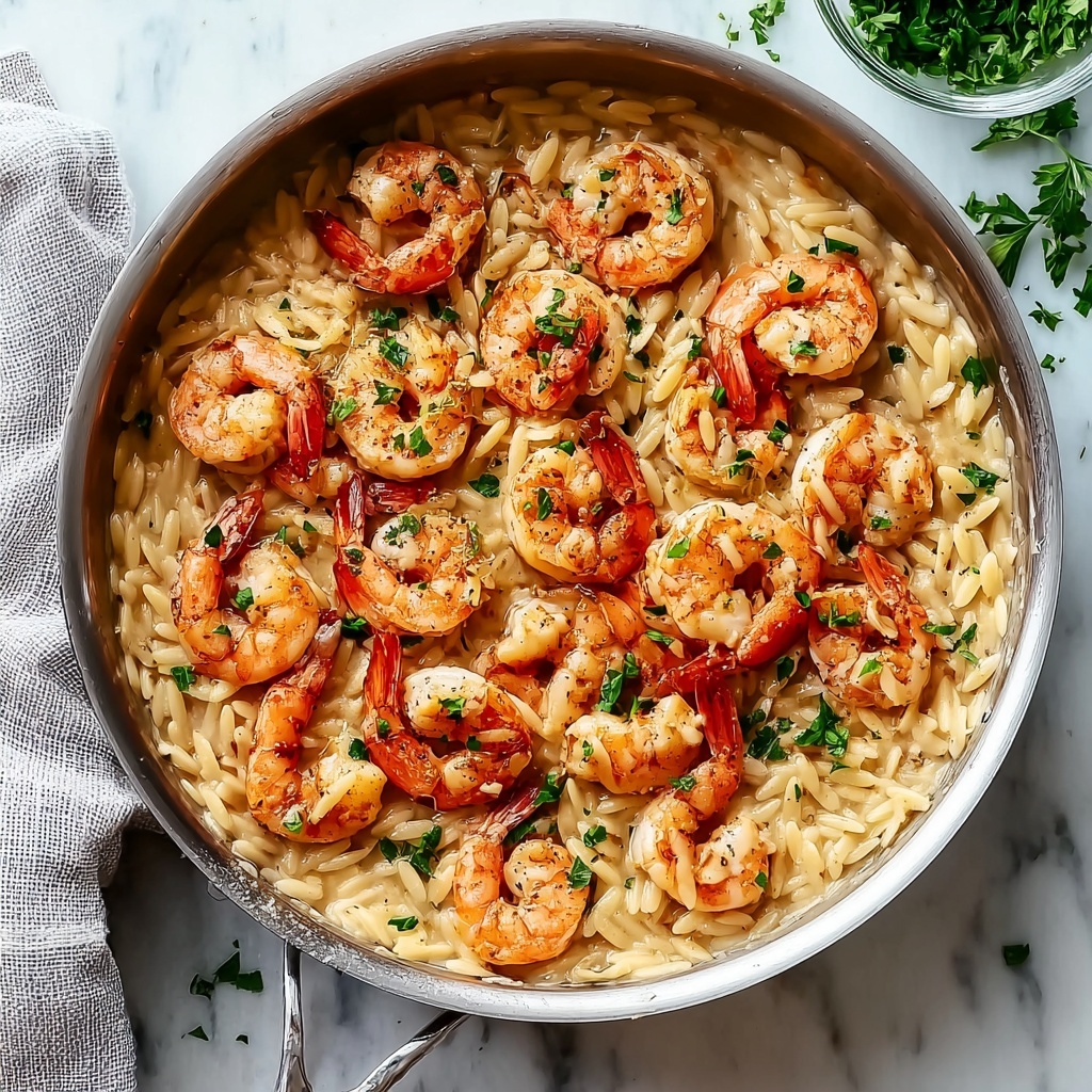 Garlic Butter Shrimp Scampi with Orzo Recipe - Recipe Image