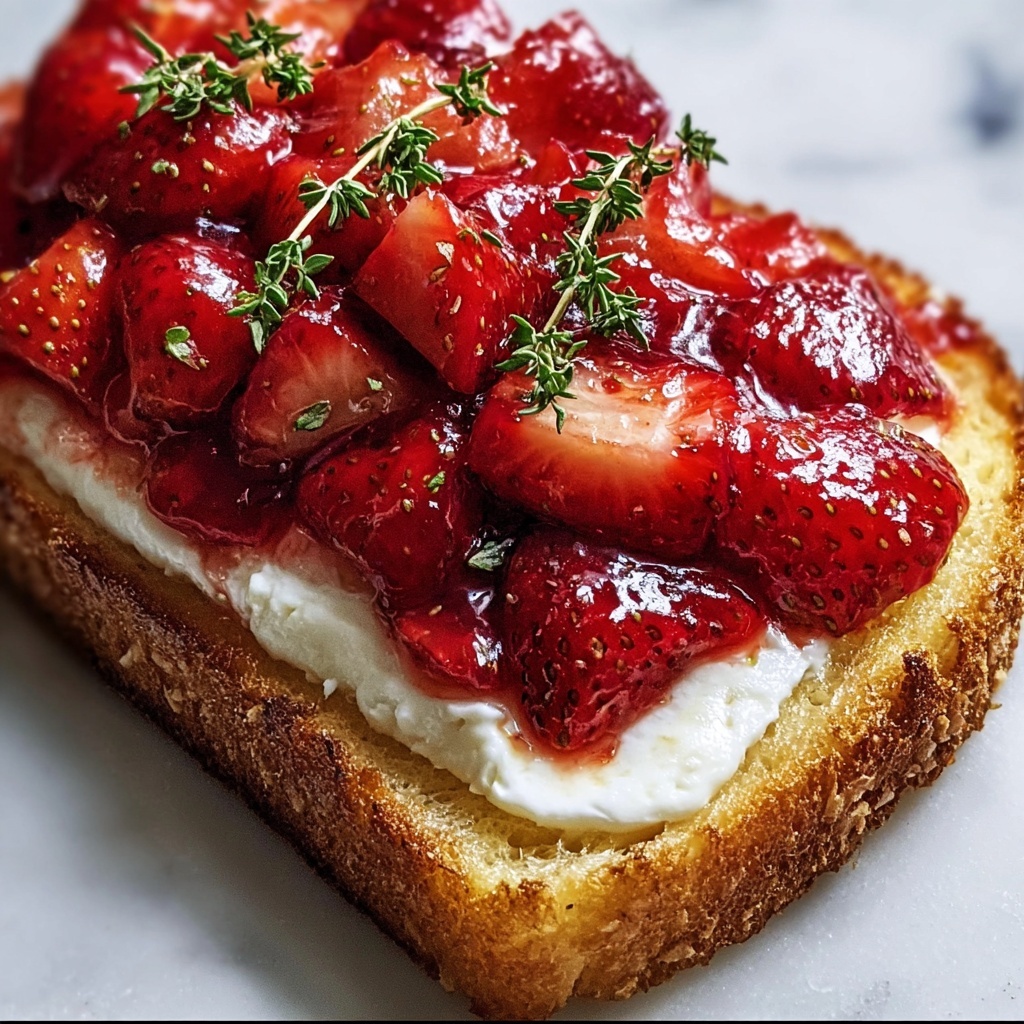 Roasted Strawberry Whipped Ricotta Toast Recipe - Recipe Image