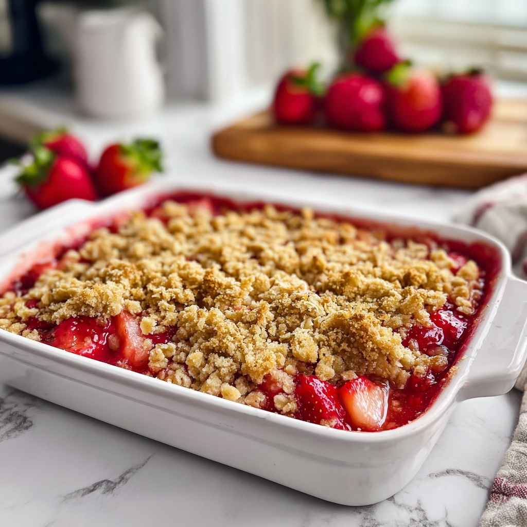 Strawberry Rhubarb Crisp Recipe - Recipe Image