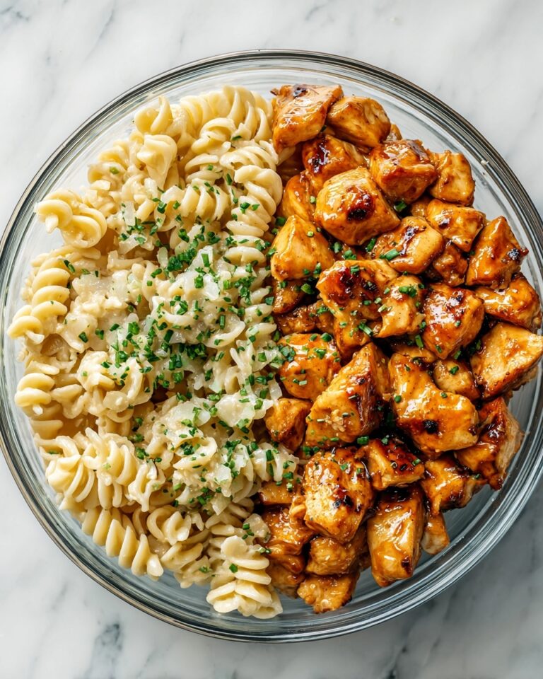 High Protein Honey Garlic Butter Chicken with Mac & Cheese Recipe