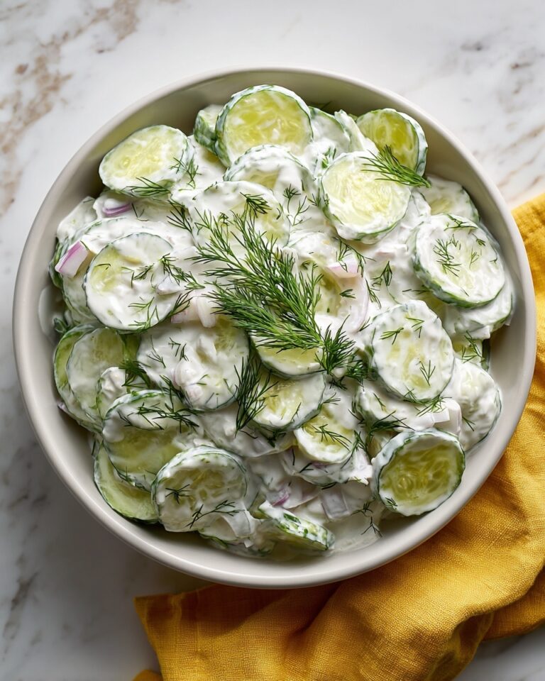 Dad’s Creamy Cucumber Salad Recipe
