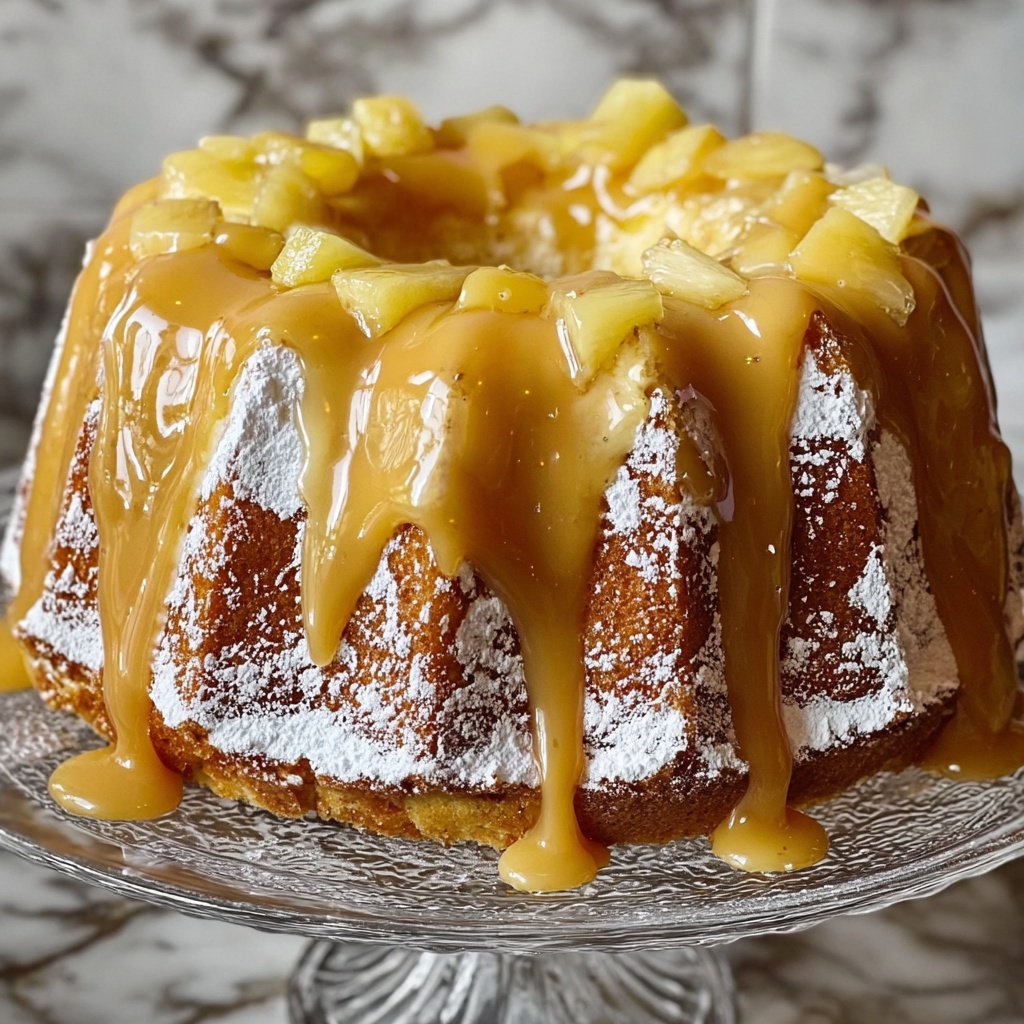 Pineapple Cream Cheese Pound Cake Recipe - Recipe Image