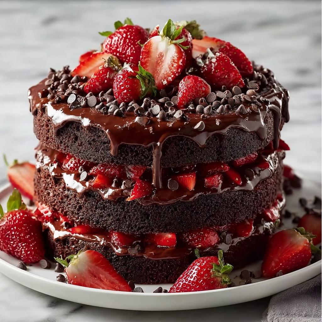 Chocolate Covered Strawberry Cake Recipe - Recipe Image