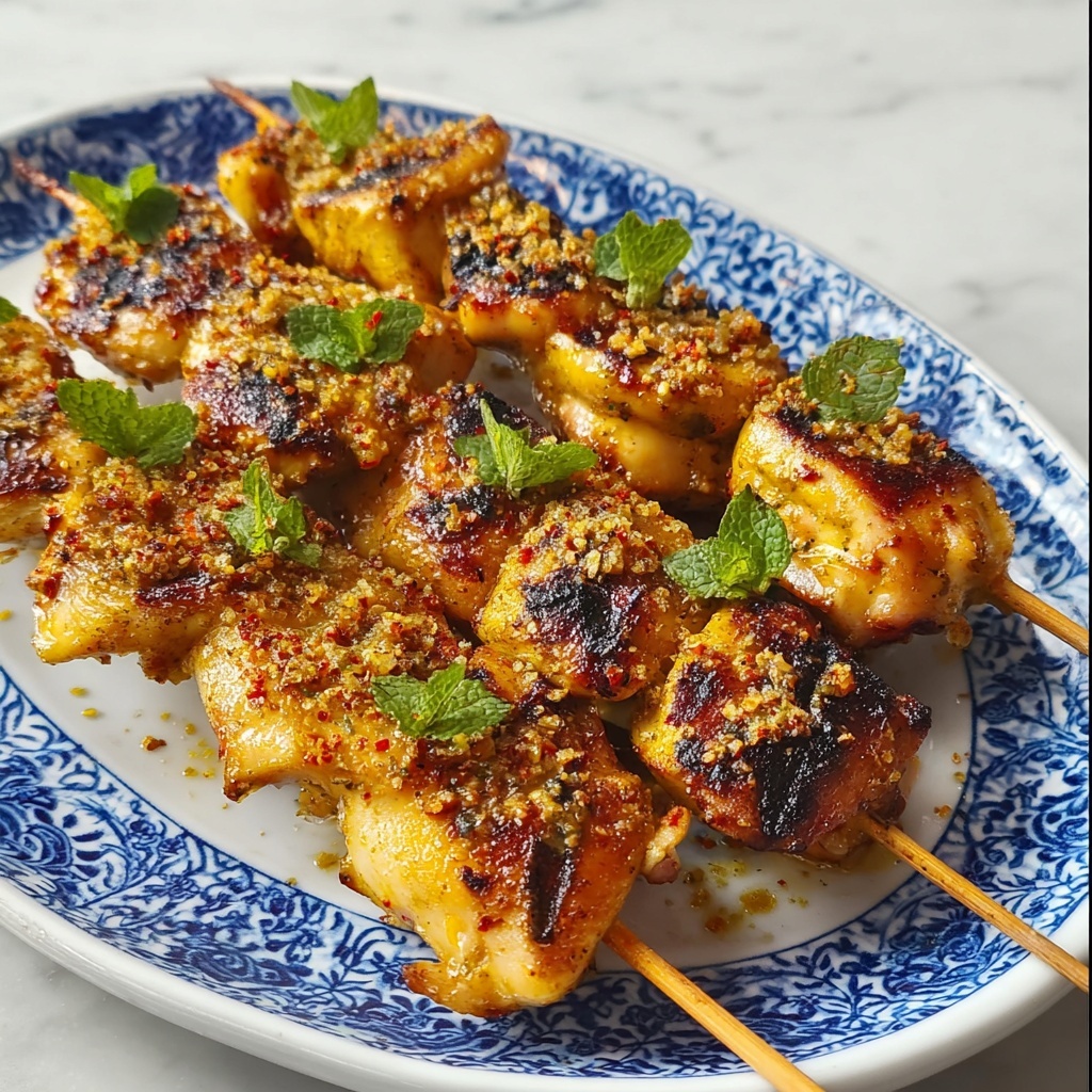 Oven-Baked Chicken Skewers with Lemon and Spices Recipe - Recipe Image