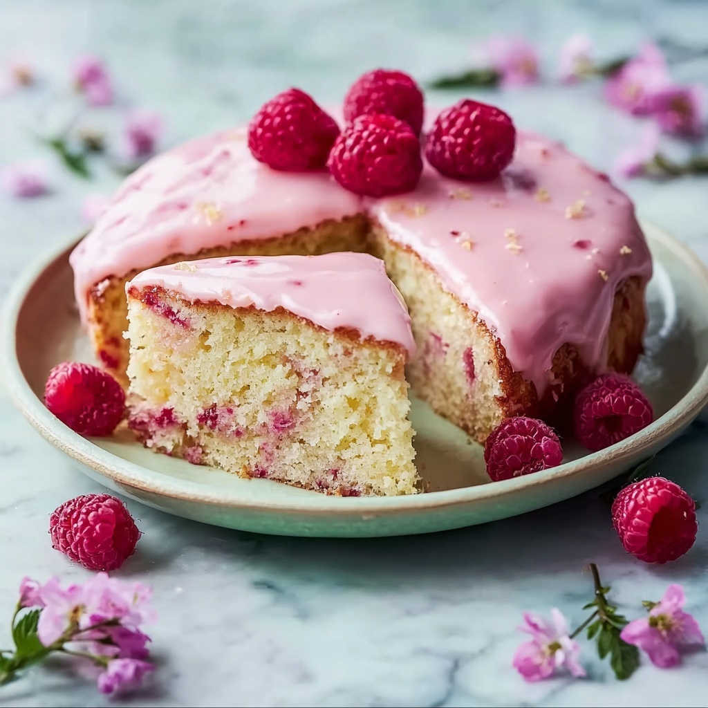 Raspberry Glazed Key Lime Cake Recipe - Recipe Image