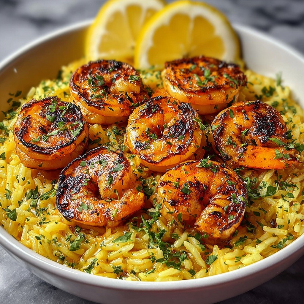 Shrimp Orzo with Lemon Garlic Sauce Recipe - Recipe Image