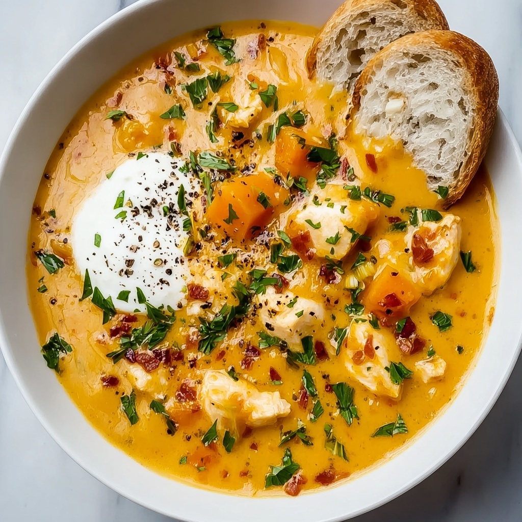Creamy Chicken Butternut Soup Recipe - Recipe Image