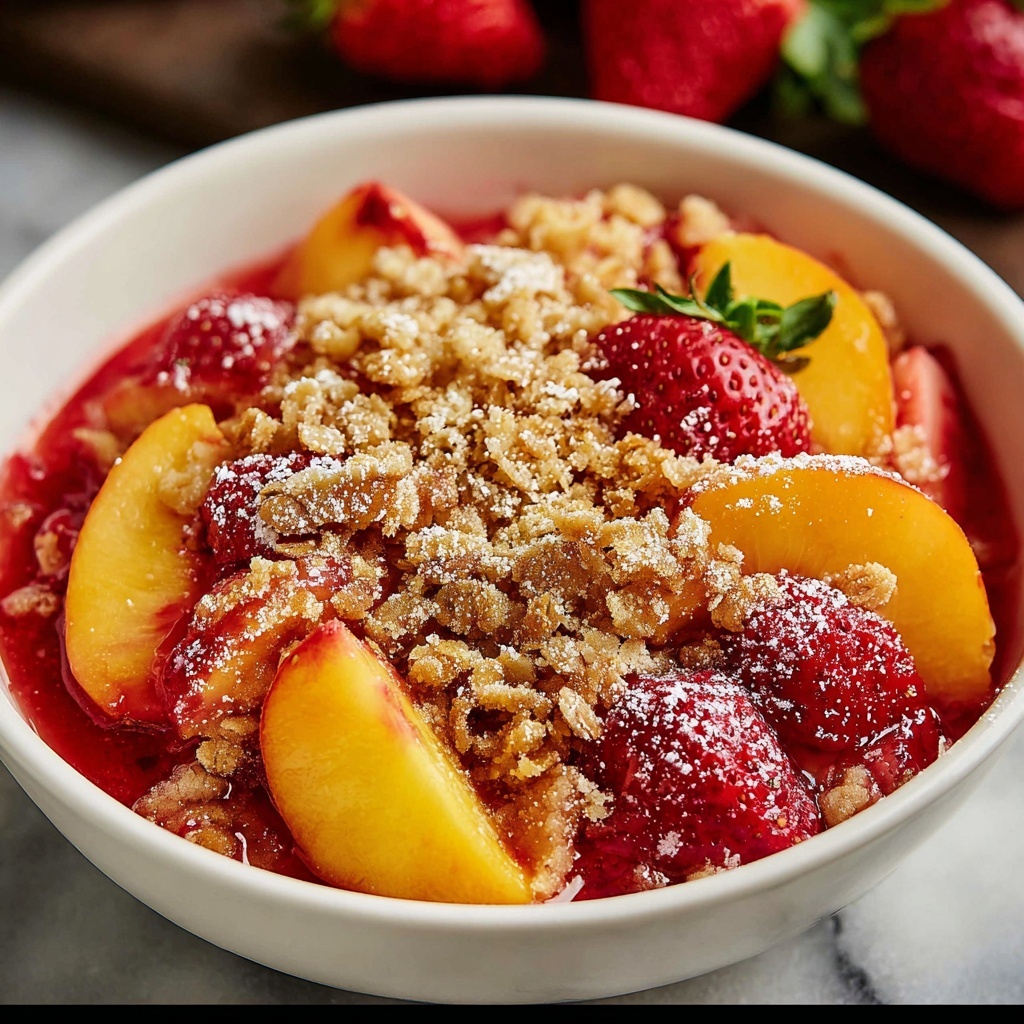 Strawberry Peach Crisp Dessert Recipe - Recipe Image