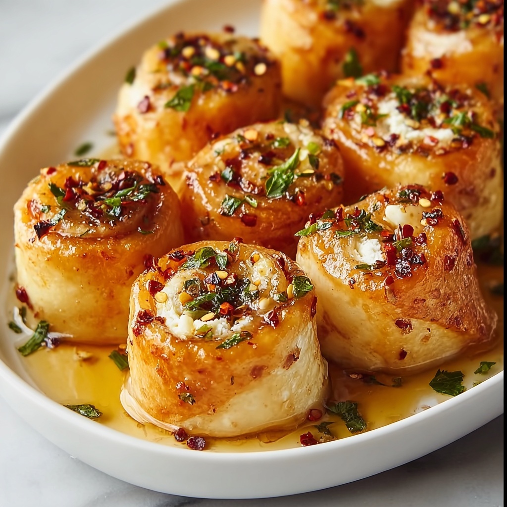 Oven Fried Feta Rolls: Irresistibly Spicy with Chili Honey Recipe - Recipe Image