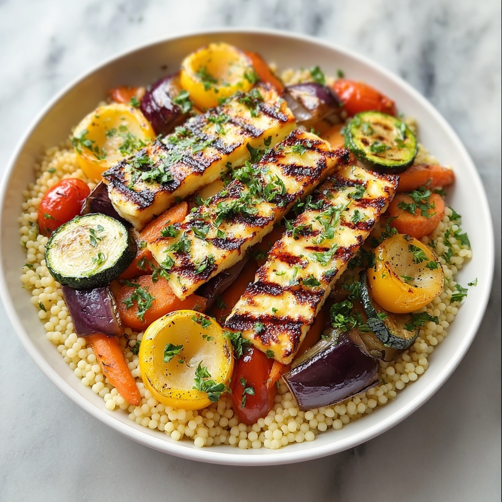 Griddled Vegetables and Halloumi with Couscous Recipe - Recipe Image
