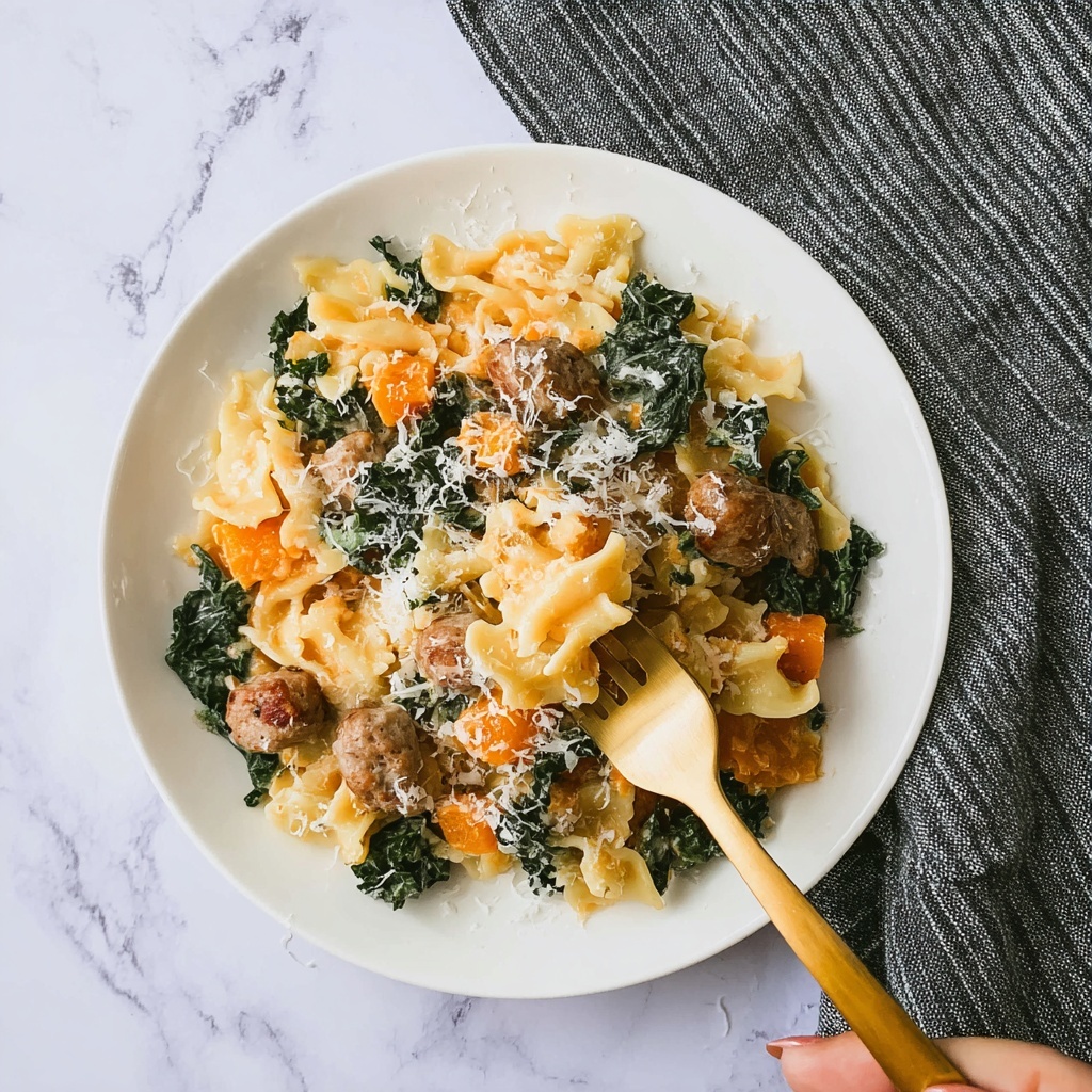 Butternut Squash Sausage Pasta Recipe - Recipe Image