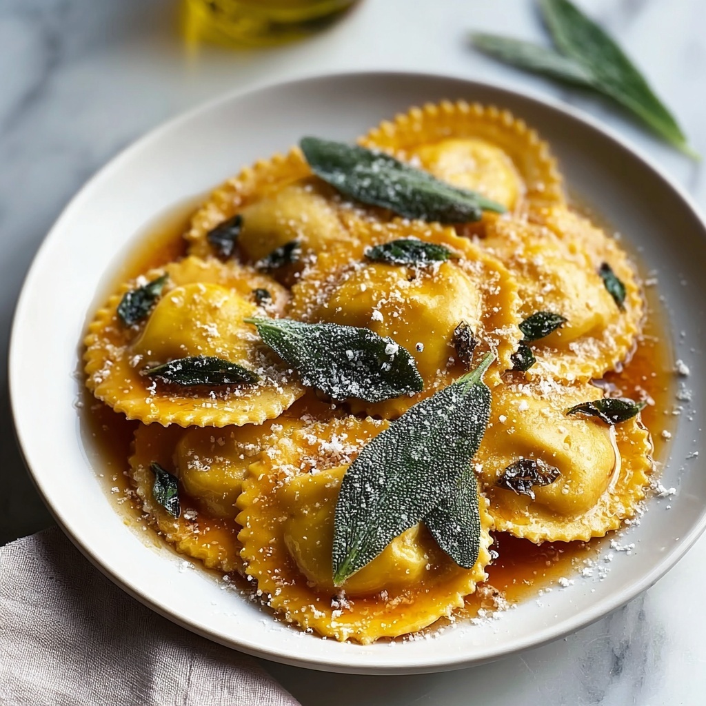 Butternut Squash Ravioli with Brown Butter Sage Sauce Recipe - Recipe Image