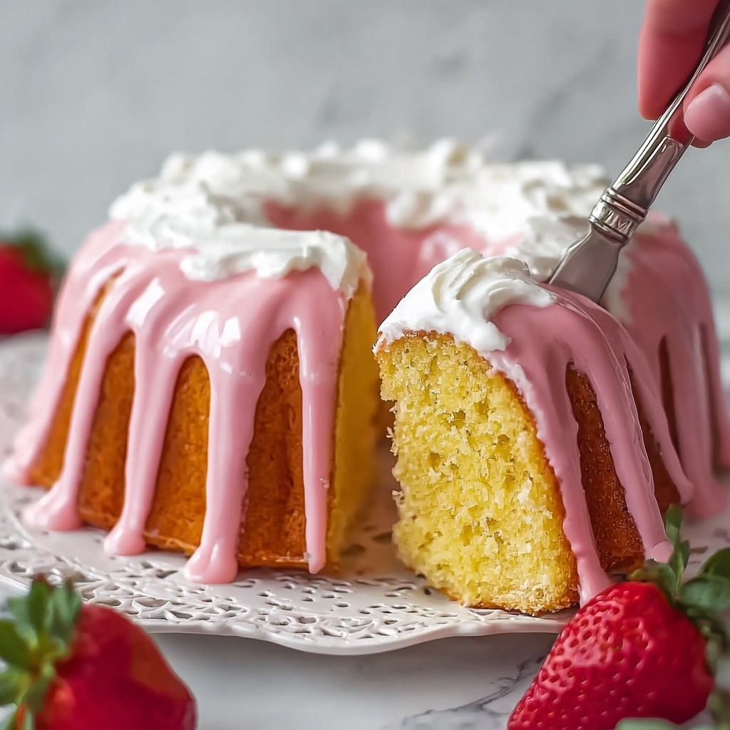 Strawberry Buttermilk Pound Cake Recipe - Recipe Image