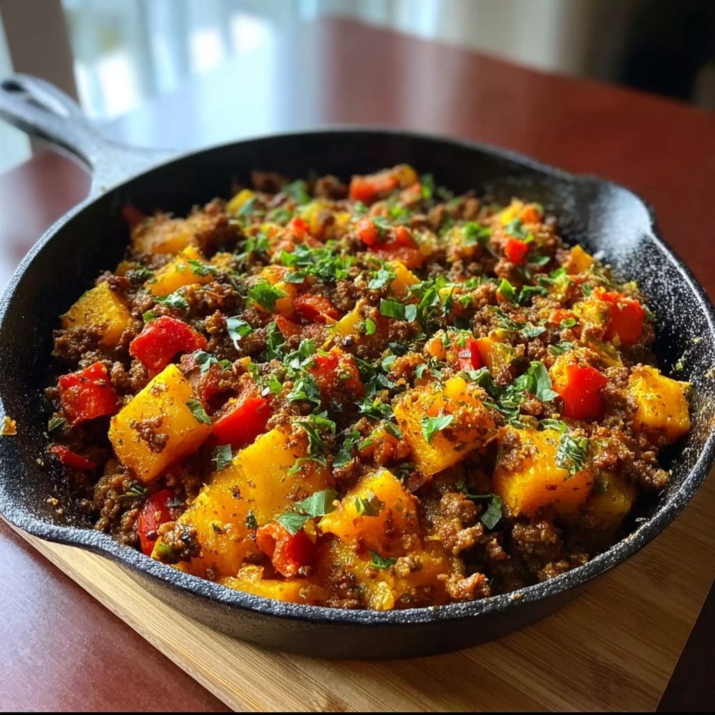 Ground Turkey and Sweet Potato Skillet Delight Recipe - Recipe Image