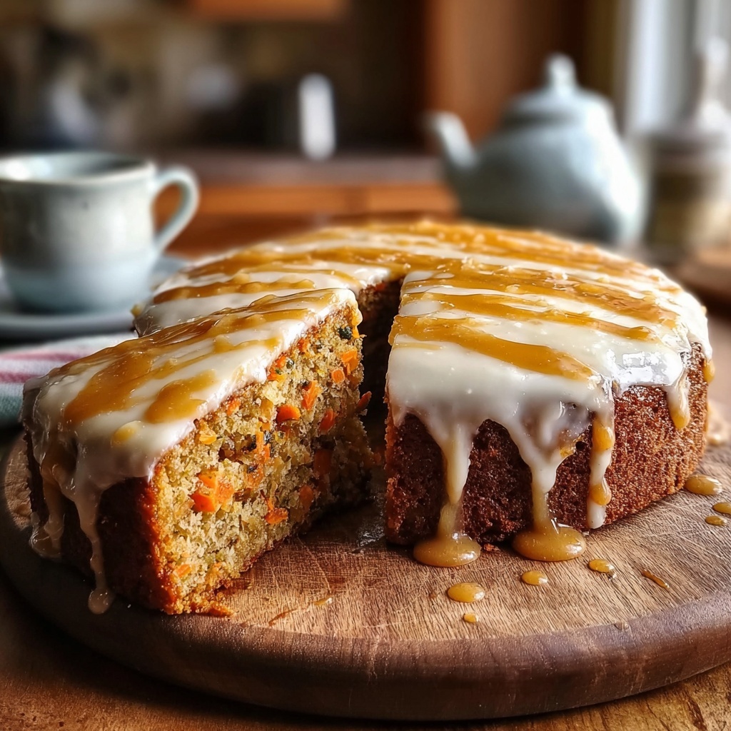Sticky Maple Carrot Cake with Cinnamon Drizzle Recipe - Recipe Image