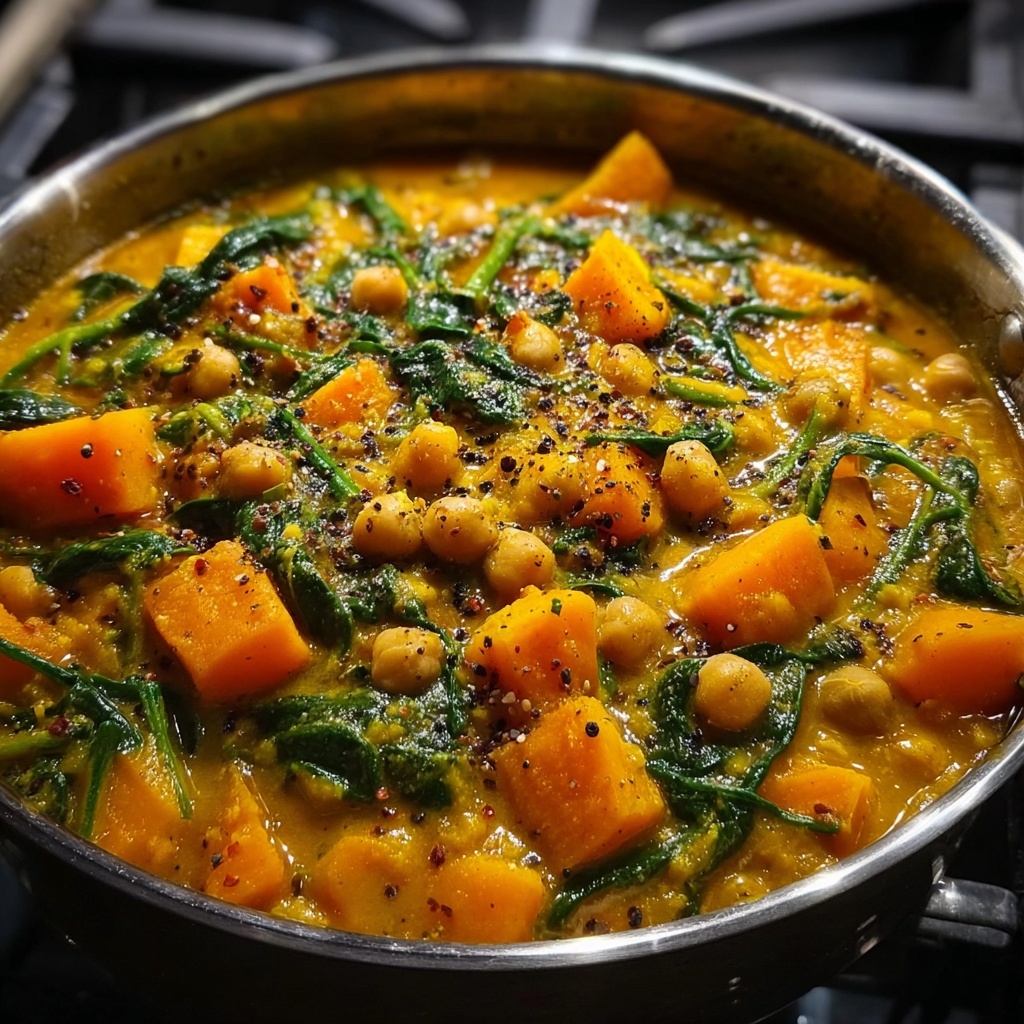 Pumpkin Chickpea Coconut Milk Stew Recipe - Recipe Image
