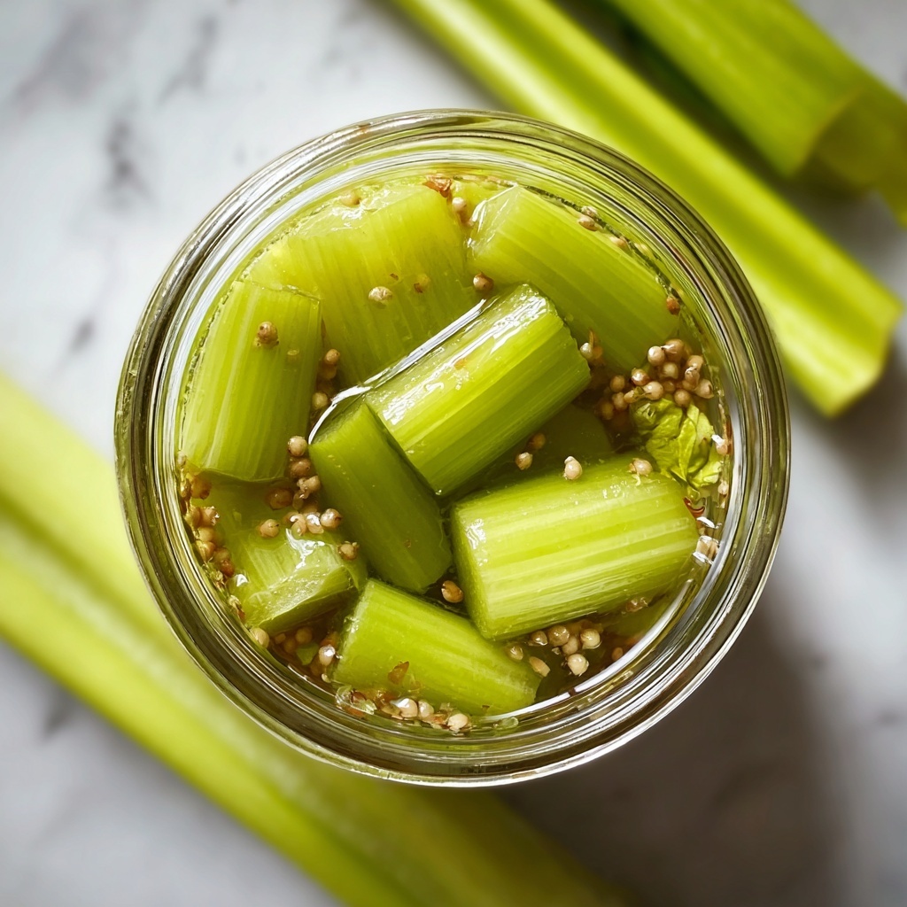 Quick and Spicy Pickled Celery for Zesty Homemade Crunch Recipe - Recipe Image