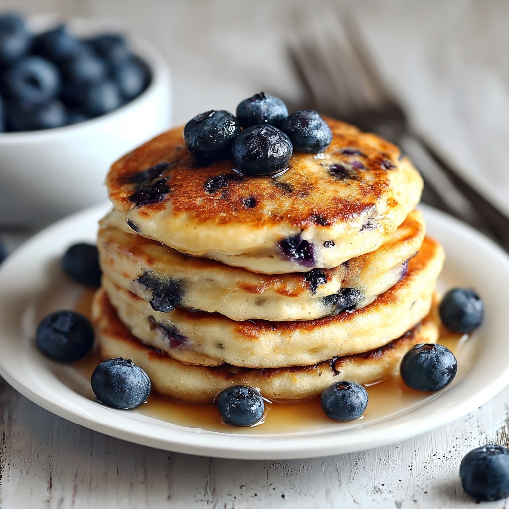Greek Yogurt Pancakes with Blueberries Recipe - Recipe Image