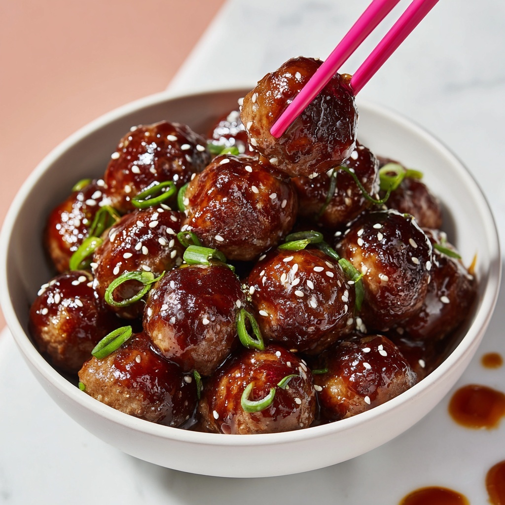 Asian Glazed Turkey Meatballs Recipe - Recipe Image