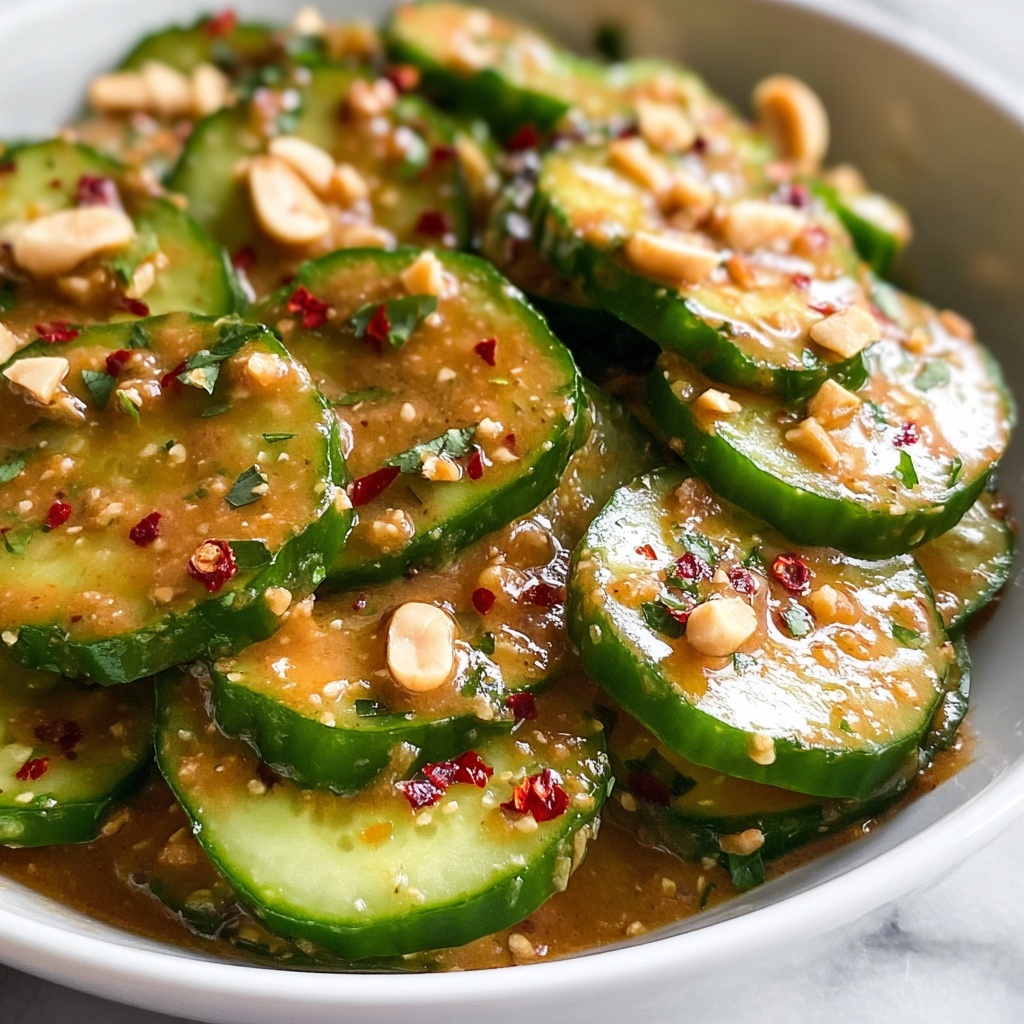 Cucumbers in Spicy Peanut Sauce Recipe - Recipe Image