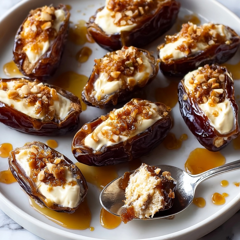 Mascarpone Stuffed Dates with Maple Drizzle Recipe - Recipe Image