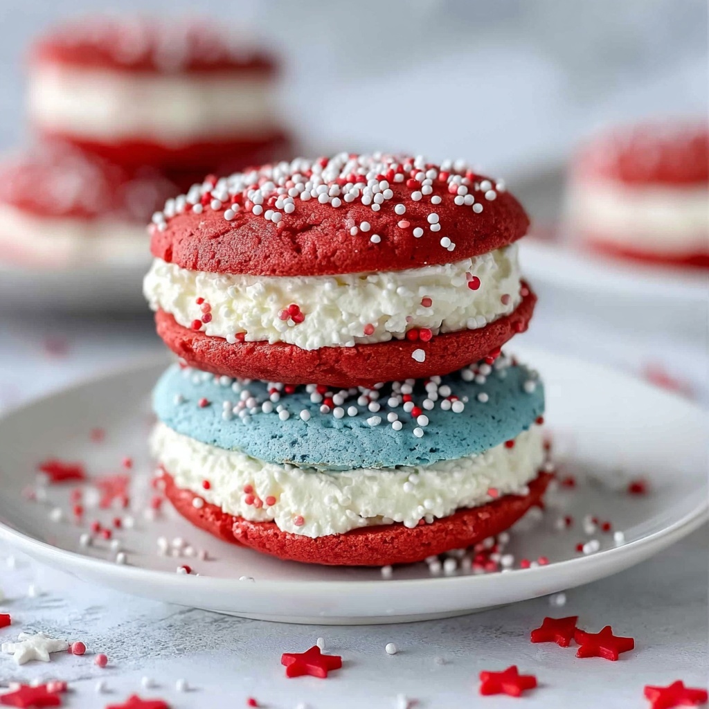 Red, White and Blue Whoopie Pies Recipe - Recipe Image