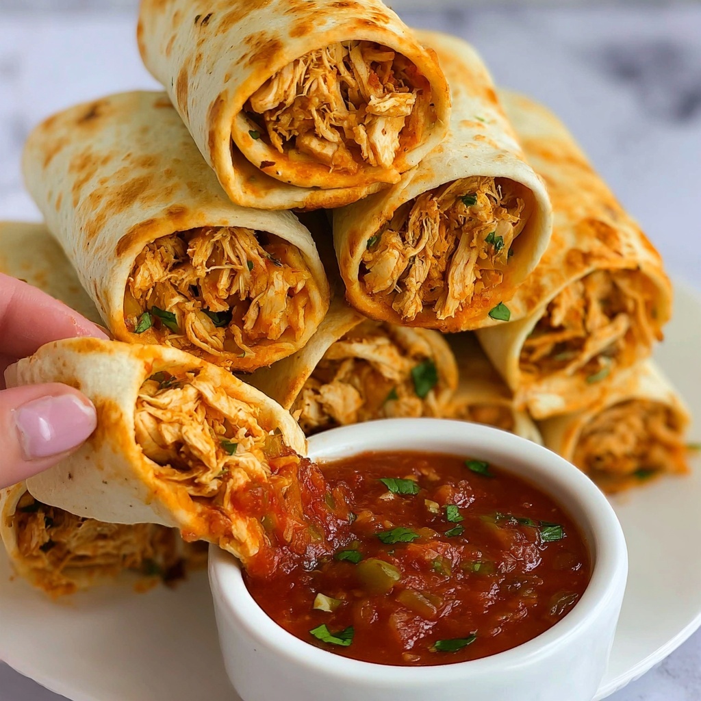 Creamy Baked Chicken Taquitos Recipe - Recipe Image