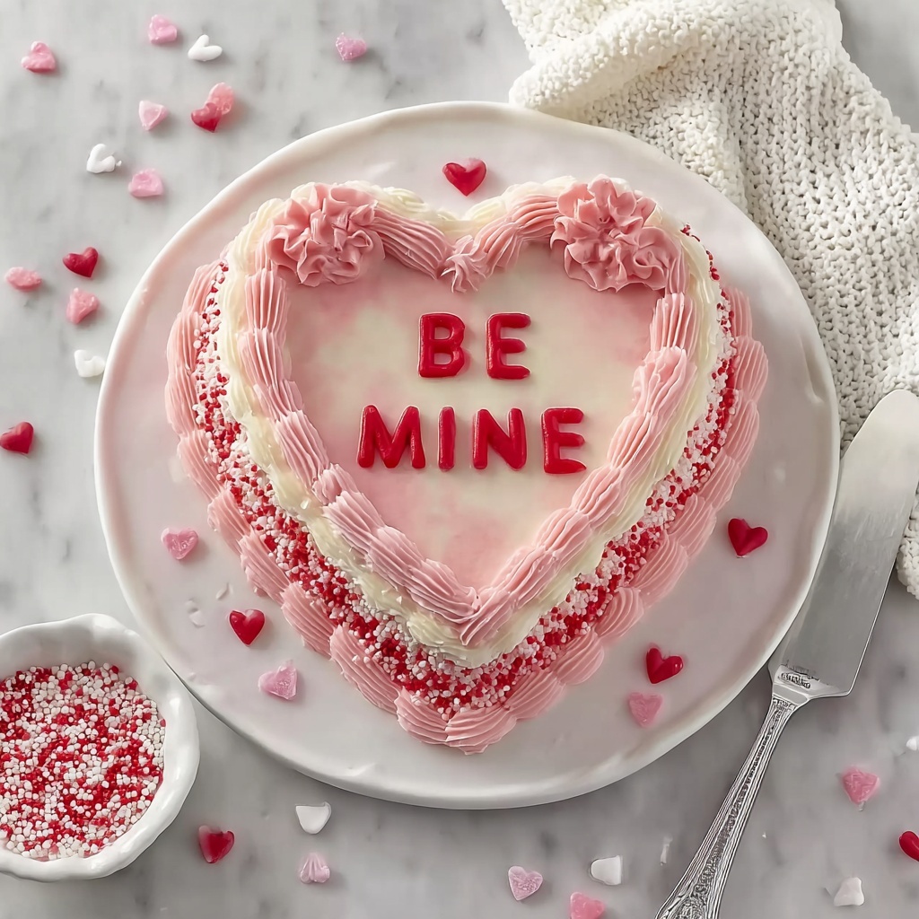 Pink Velvet Heart Cake with Cream Cheese Frosting Recipe - Recipe Image