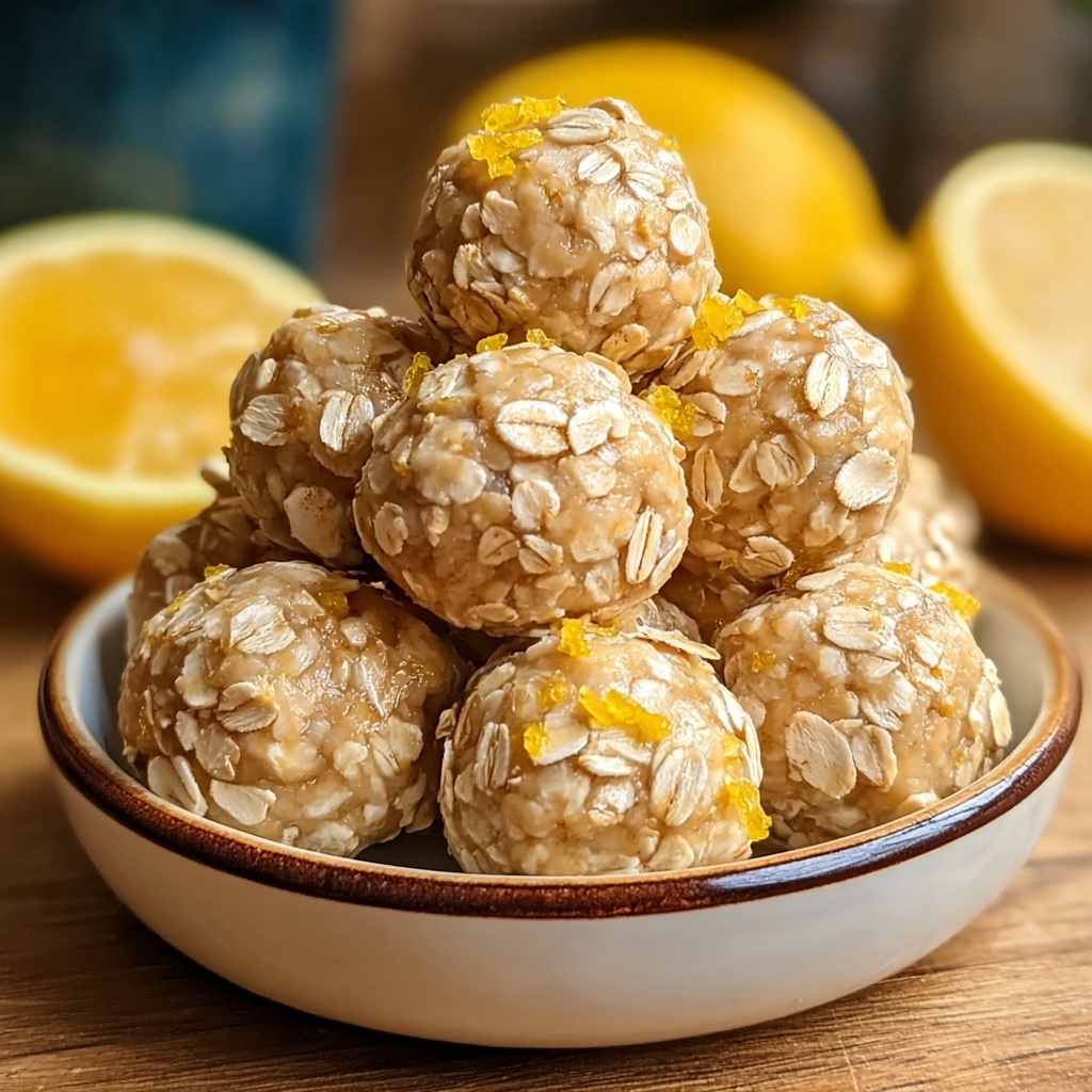 Zesty Lemon Oatmeal Bites (No-Bake & Irresistible) Recipe - Recipe Image