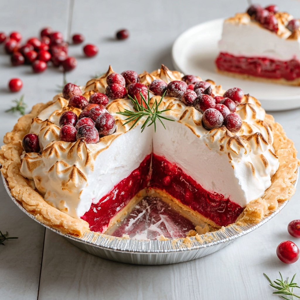 Vegan Cranberry Meringue Pie Recipe - Recipe Image