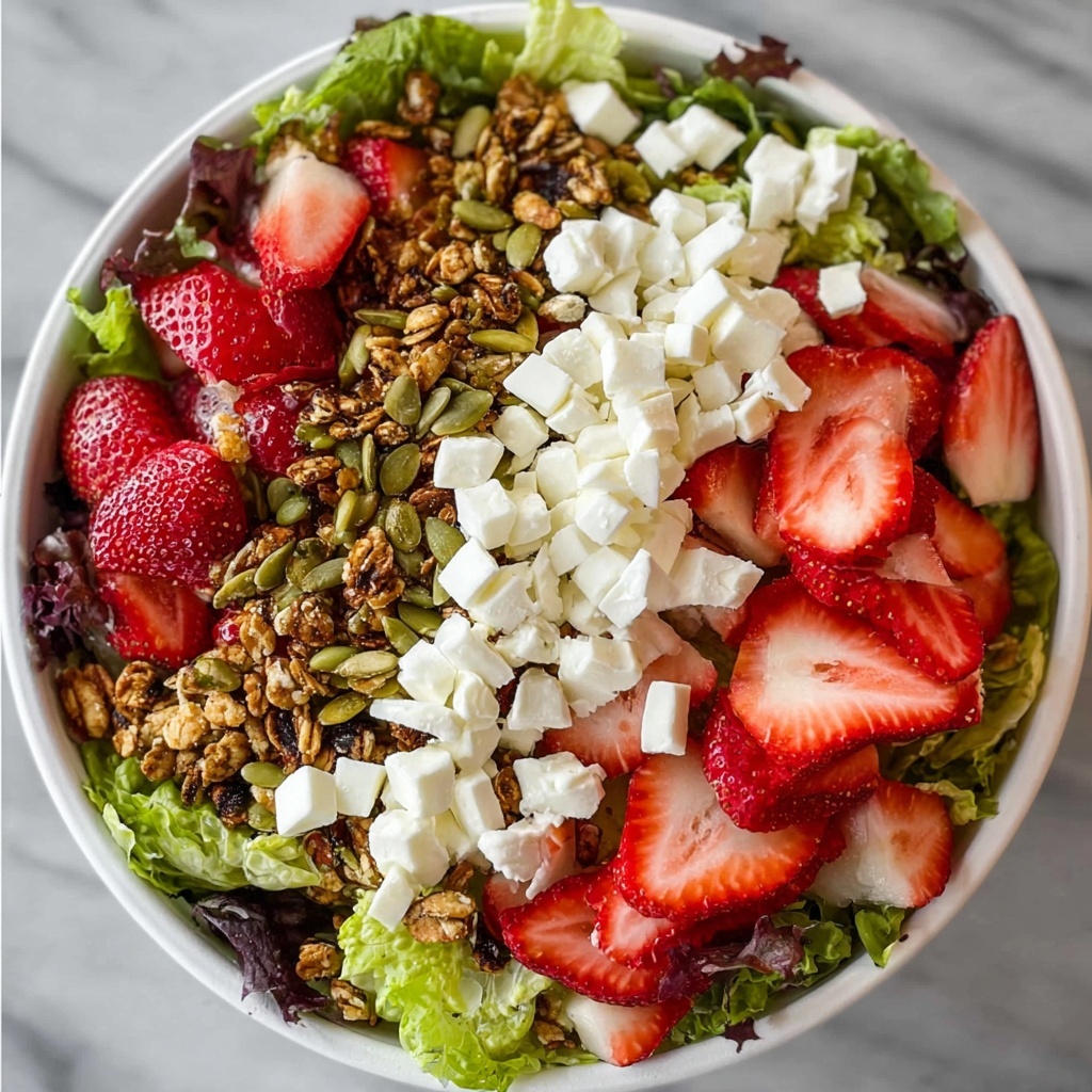Strawberry Crunch Salad with Champagne Vinaigrette and Toasted Almonds Recipe - Recipe Image