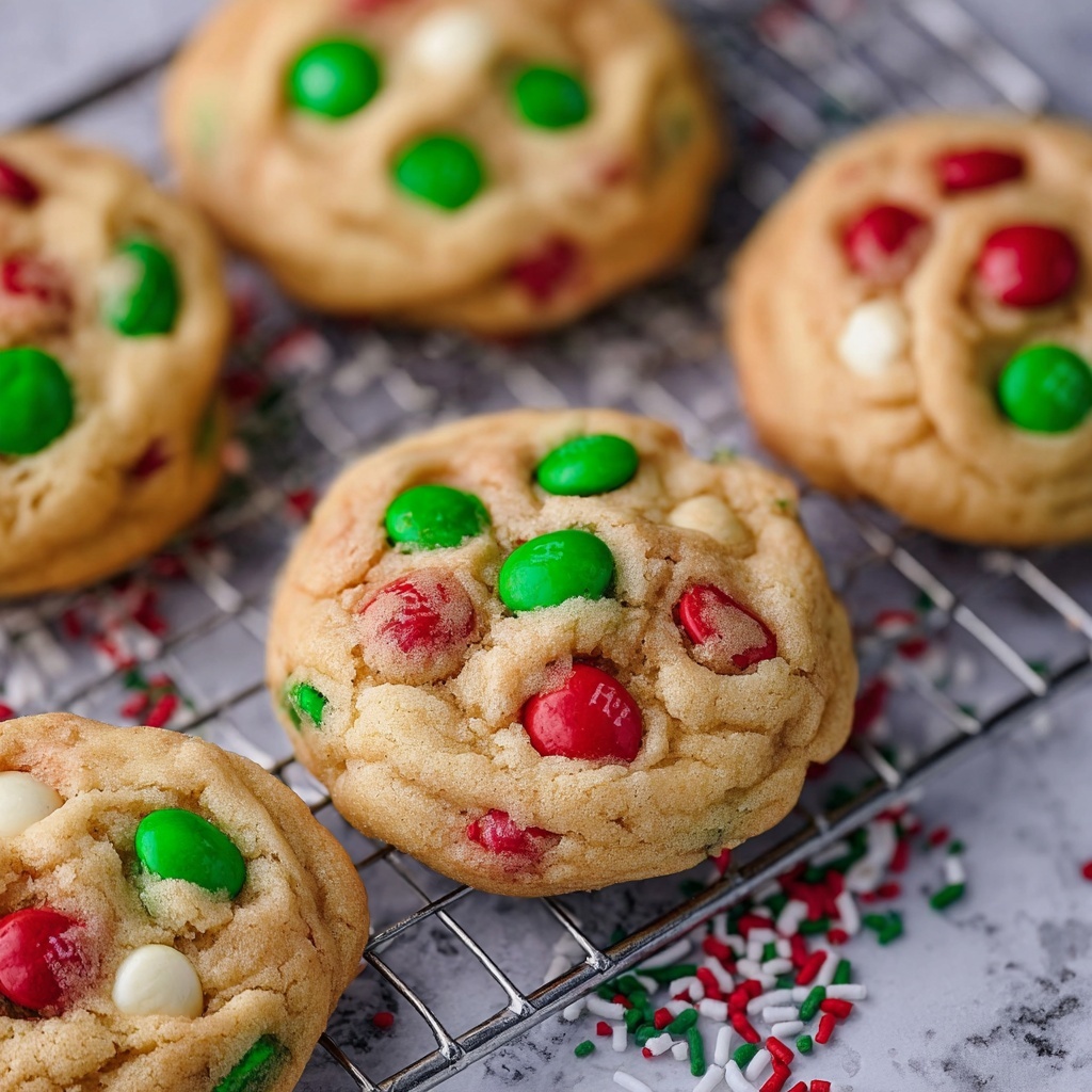 Christmas M&M Pudding Cookies Recipe - Recipe Image