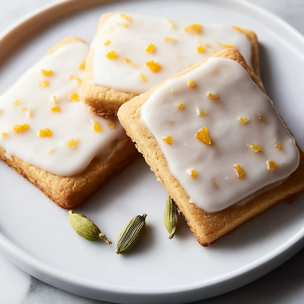 Cardamom Shortbread Cookies with Orange Glaze Recipe - Recipe Image