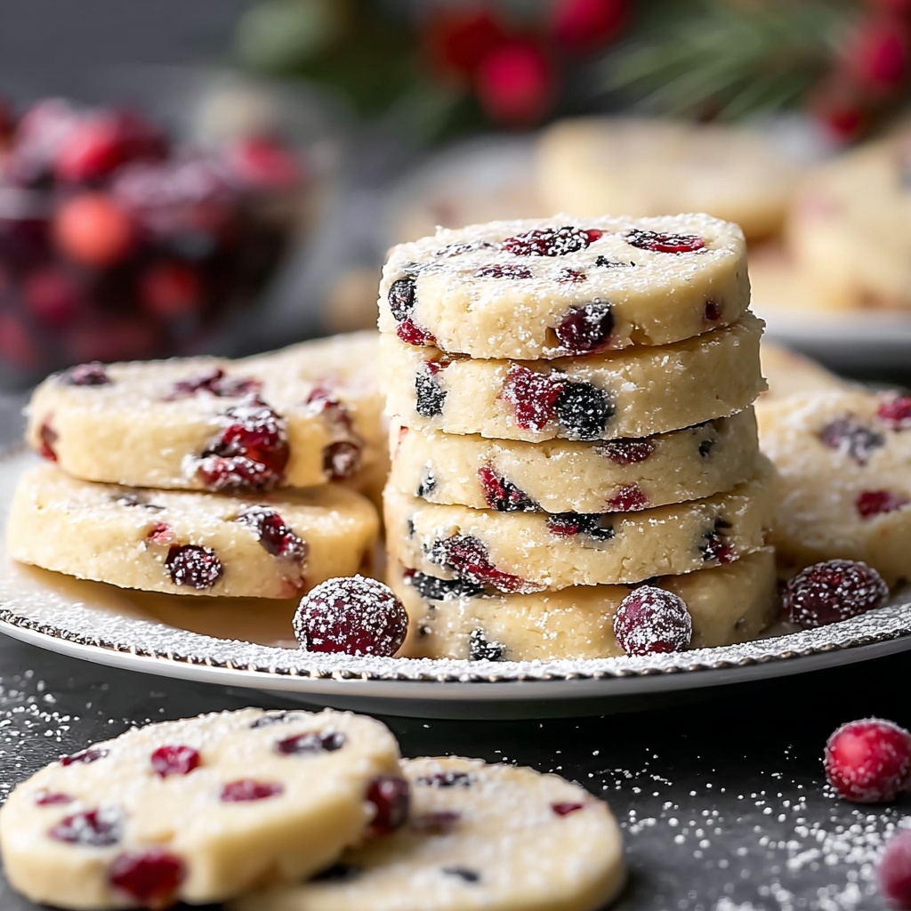 Cranberry Shortbread Cookies Recipe - Recipe Image
