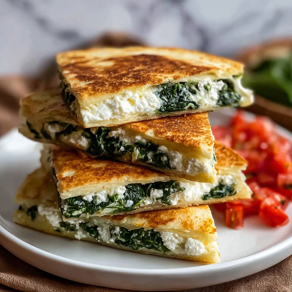 Easy Spinach Feta Quesadillas – Delicious & Healthy Lunch Recipe - Recipe Image