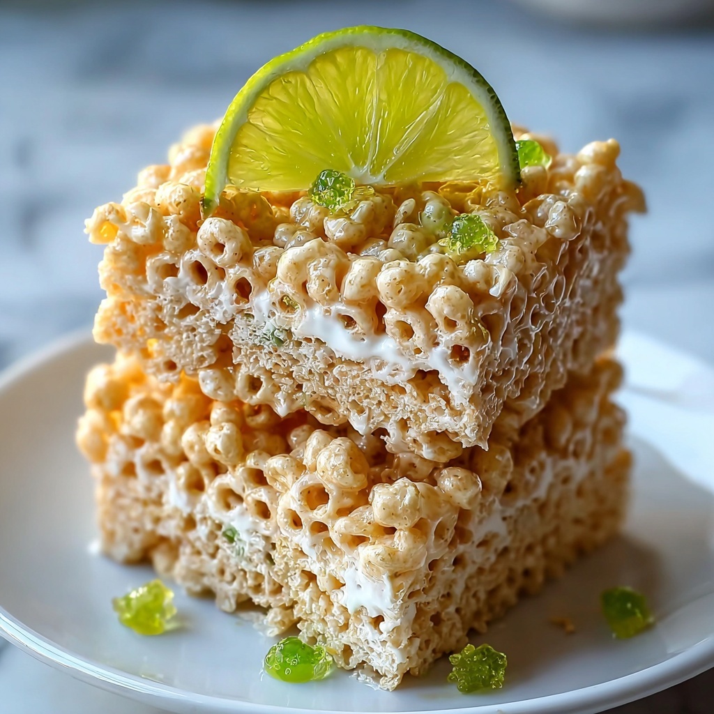 Key Lime Pie Rice Krispie Treats Recipe - Recipe Image