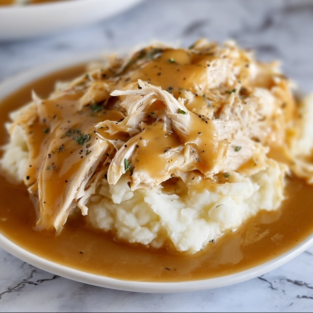 Slow Cooker Chicken and Gravy Recipe - Recipe Image
