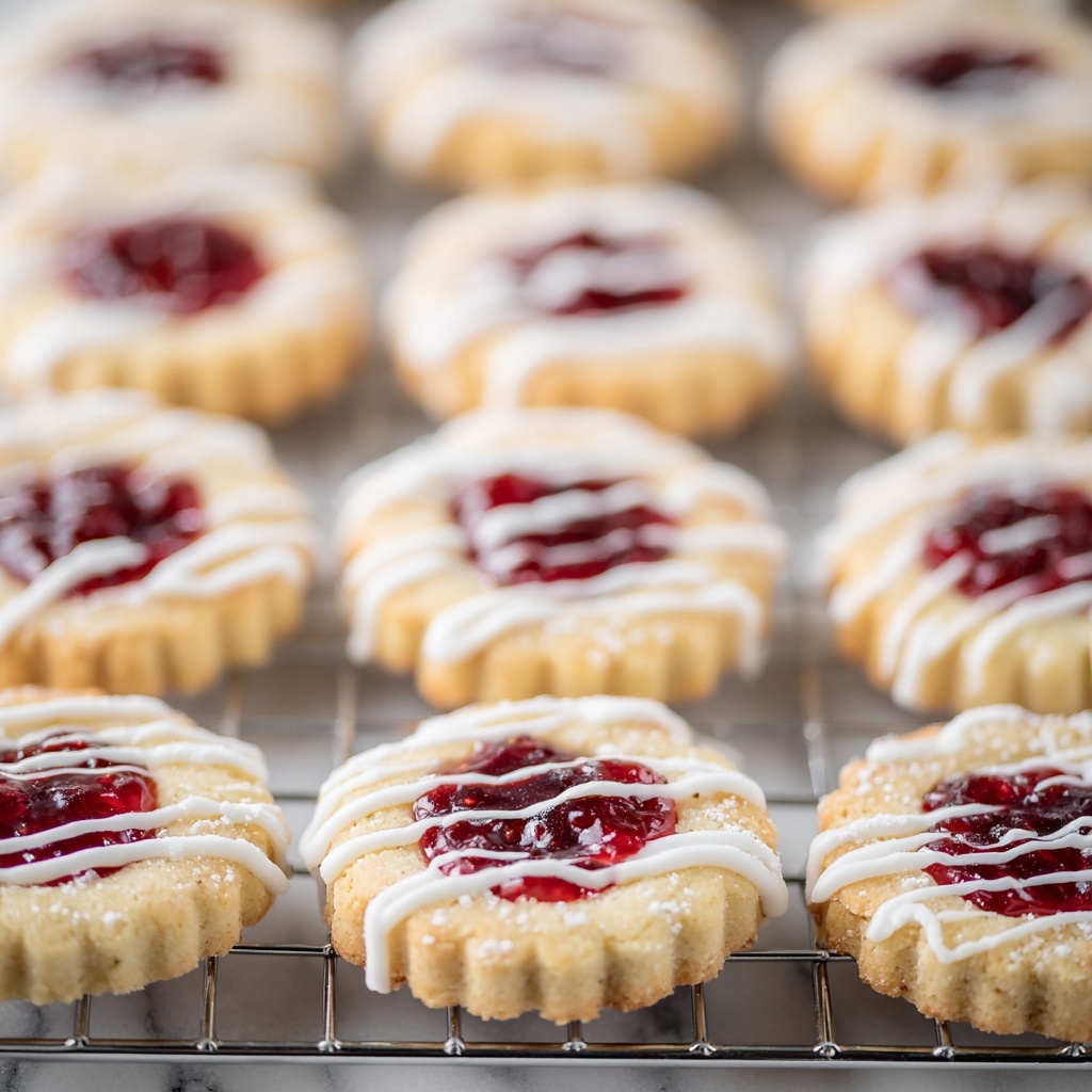 Raspberry Almond Shortbread Cookies Recipe - Recipe Image