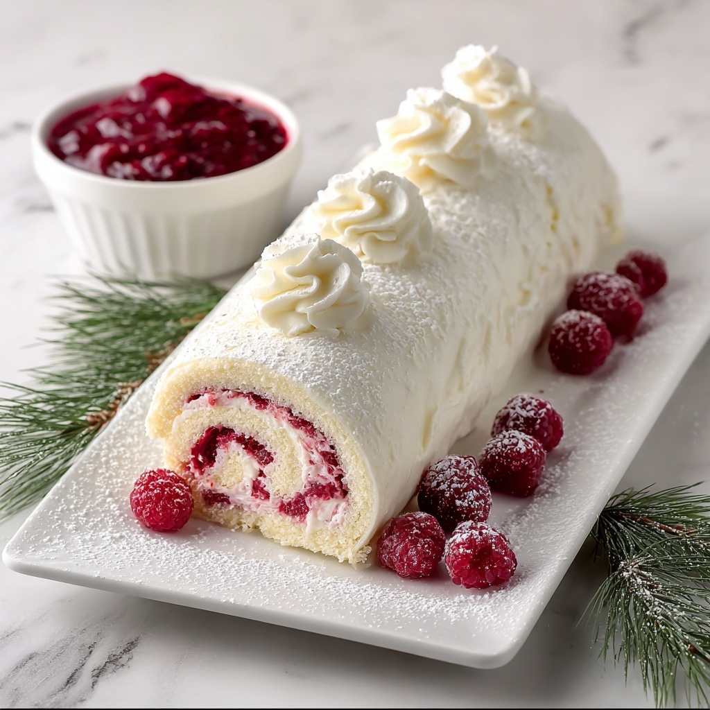Christmas Raspberry Cake Roll Recipe - Recipe Image