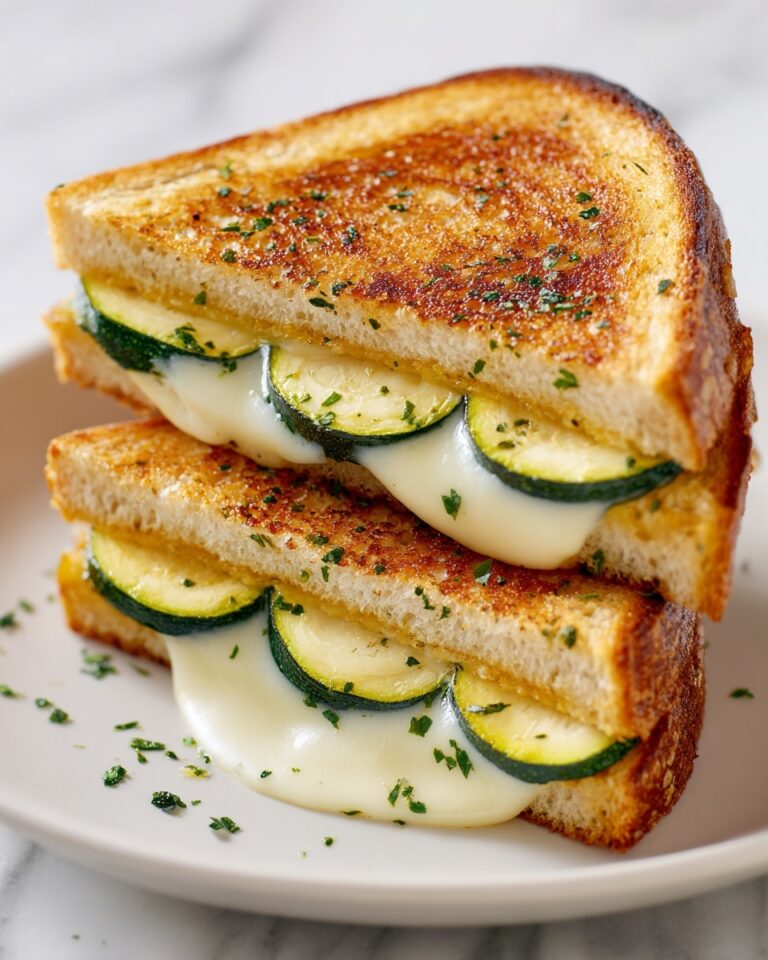 Crispy Zucchini Grilled Cheese with Garlic Butter Recipe