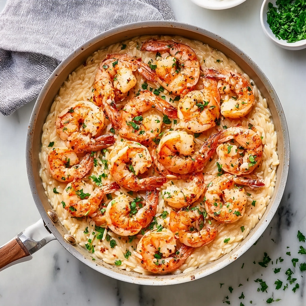 Garlic Butter Shrimp Scampi with Orzo Recipe - Recipe Image