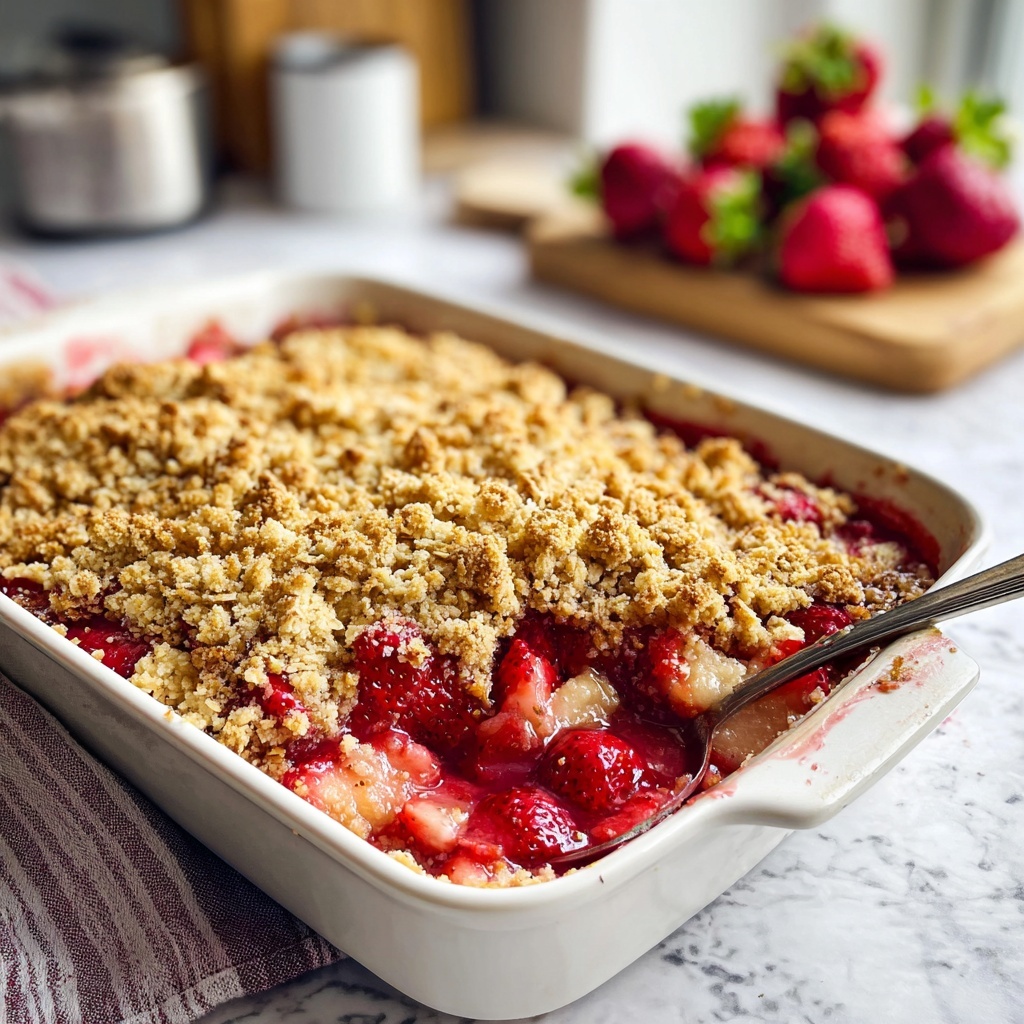 Strawberry Rhubarb Crisp Recipe - Recipe Image