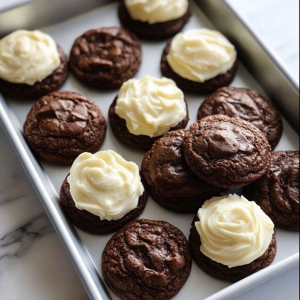Brownie Mix Cookies with Cream Cheese Frosting Recipe - Recipe Image
