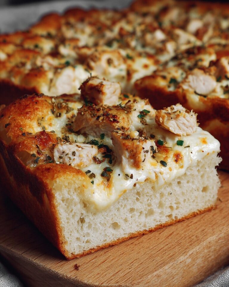 Chicken Alfredo Garlic Bread Pizza Recipe