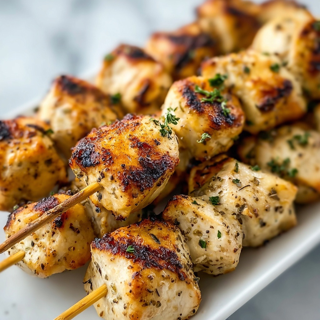 Garlic Parmesan Chicken Kebabs Recipe - Recipe Image