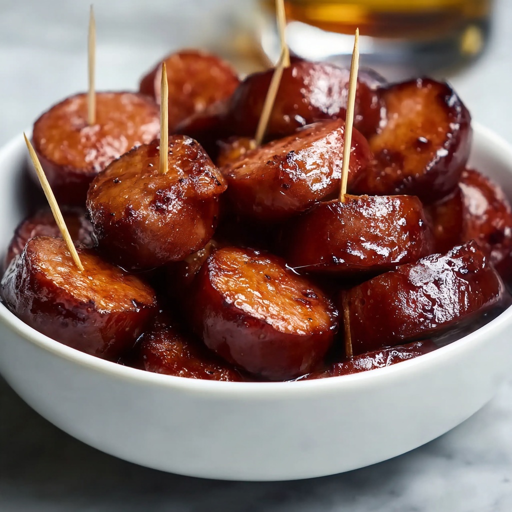 BBQ Smoked Sausage with Charred Peppers and Onions Recipe - Recipe Image