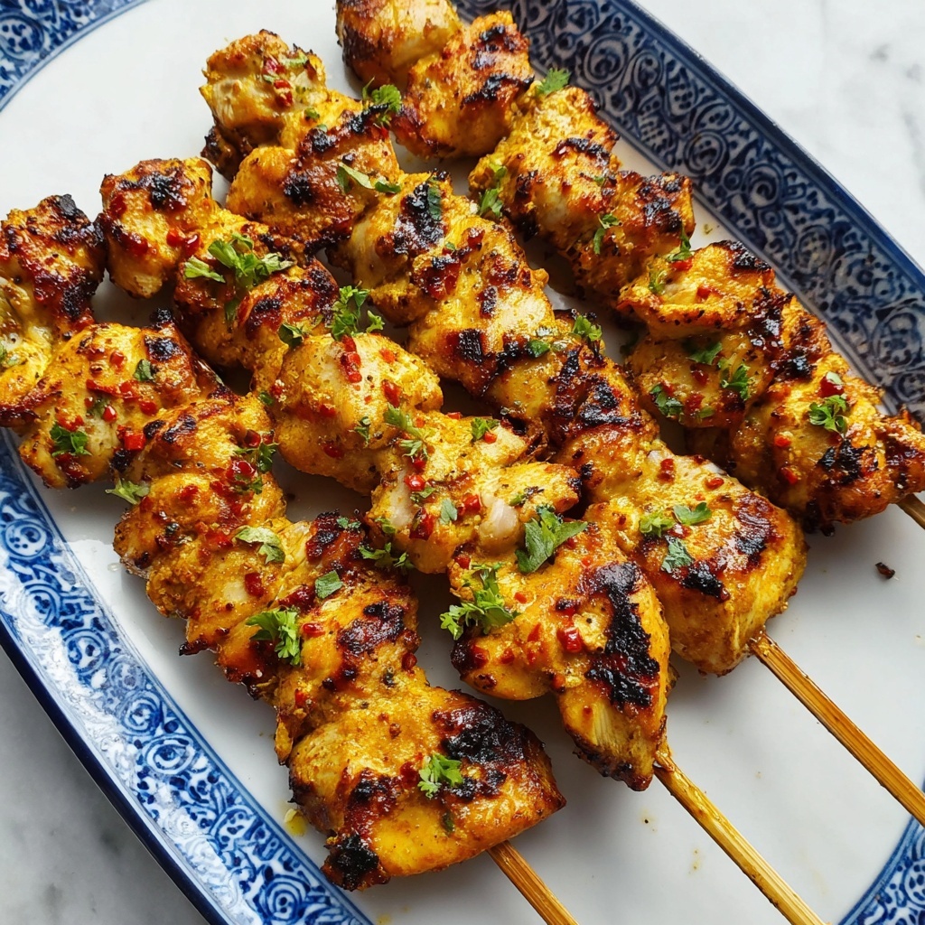 Oven-Baked Chicken Skewers with Lemon and Spices Recipe - Recipe Image