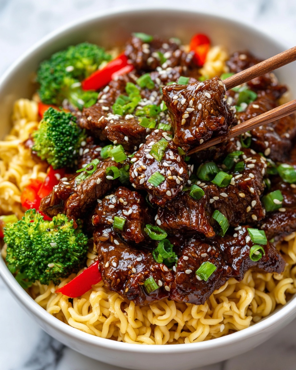 Sticky Beef Noodles: A Quick and Satisfying Meal Recipe - Recipe Image