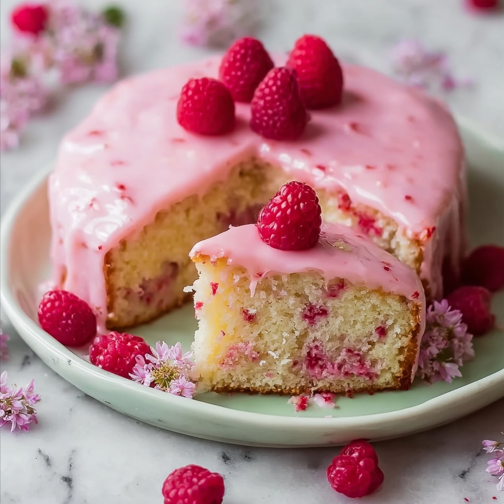 Raspberry Glazed Key Lime Cake Recipe - Recipe Image