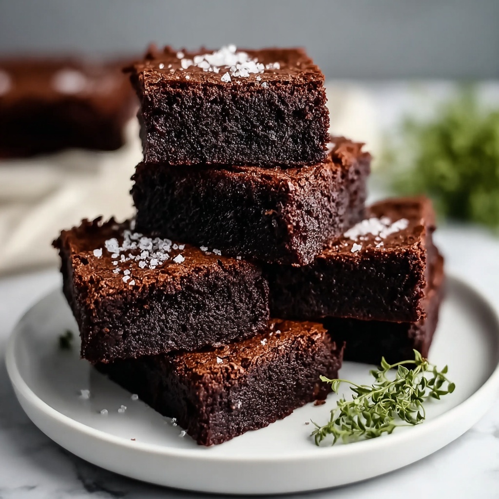 Olive Oil Brownies With Sea Salt Recipe - Recipe Image